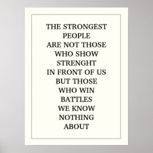 DIE STÄRKSTEN MENSCHEN SIND NICHT DIE, DIE ZAHLEN POSTER