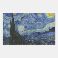 Die Starry Night Rectangle Aufkleber