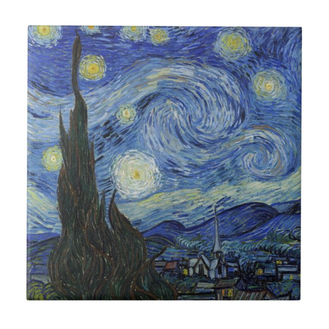 Die Starry Night von Van Gogh Fliese (Vorderseite)