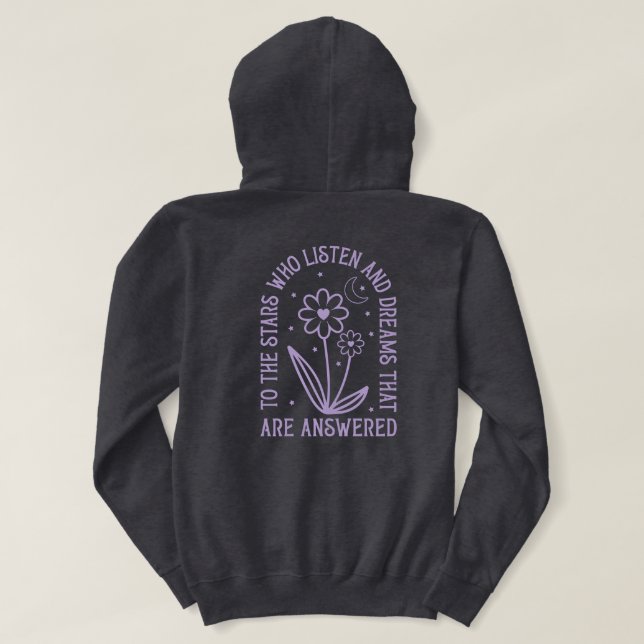 Die Stars, die hören, und die Träume, die beantwor Hoodie (Design Rückseite)