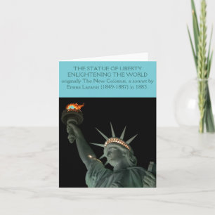 DIE STATUE DER FREIHEIT, DIE DIE WELT ERLEICHTERT KARTE