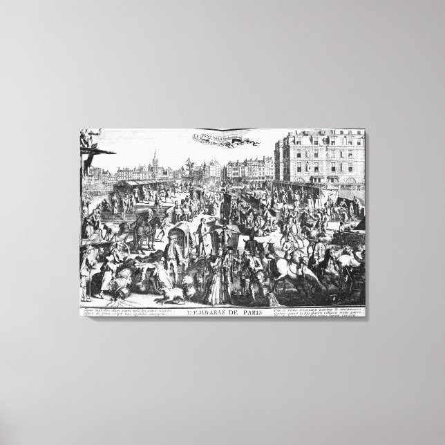 Die Staus in Paris Leinwanddruck (Vorderseite)