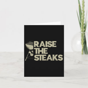 Die Steaks-Grillen anheben Karte