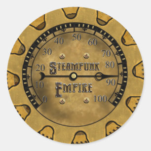 Die Steampunk-Aufkleber Runder Aufkleber