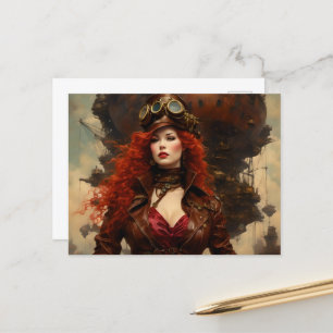 Die Steampunk-Frau Postkarte