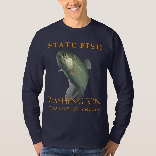 Die Steelhead-Forellen in Washington T-Shirt (Vorderseite)