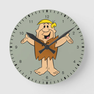 Die Steine   Barney Rubble Runde Wanduhr