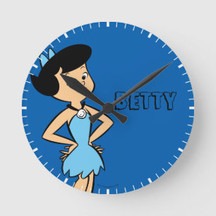 Die Steine   Betty Rubble Runde Wanduhr