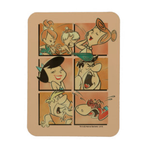 Die Steine   Flintstones & Rubbles Comic Magnet