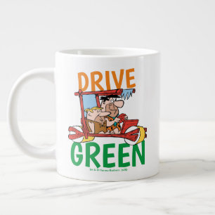 Die Steine   Fred & Barney - Grün fahren Jumbo-Tasse