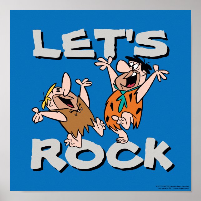 Die Steine | Fred & Barney - Let's Rock Poster (Vorne)