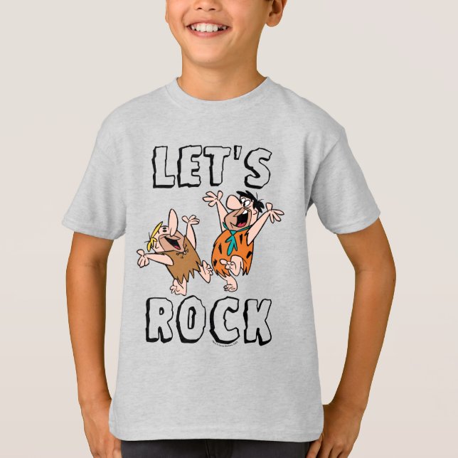 Die Steine | Fred & Barney - Let's Rock T-Shirt (Vorderseite)