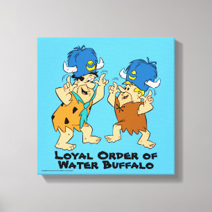 Die Steine   Fred & Barney Water Buffalos Leinwanddruck