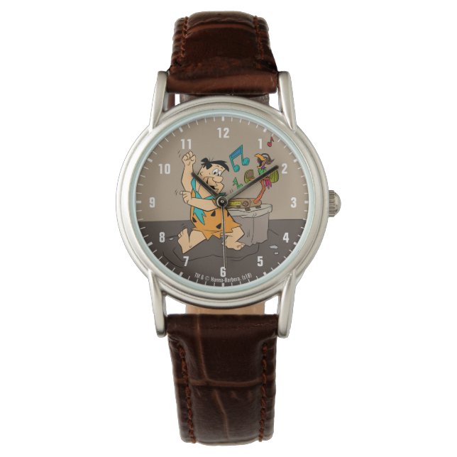 Die Steine | Fred Flintstone tanzen Armbanduhr (Vorderseite)