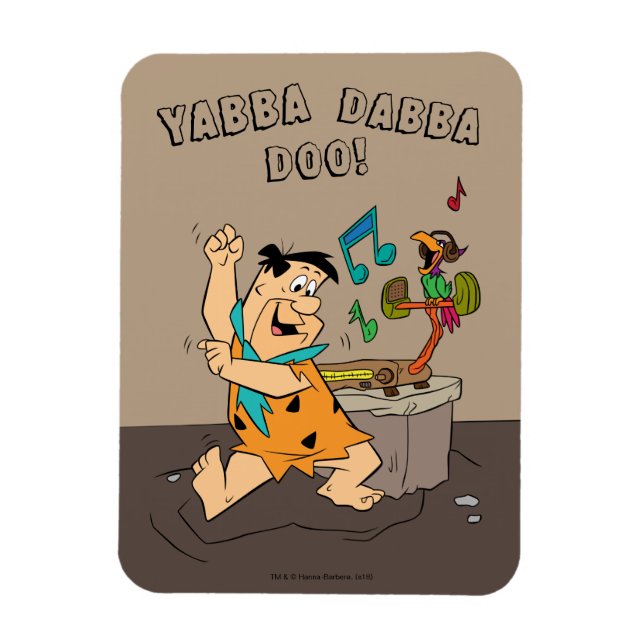 Die Steine | Fred Flintstone tanzen Magnet (Vertikal)