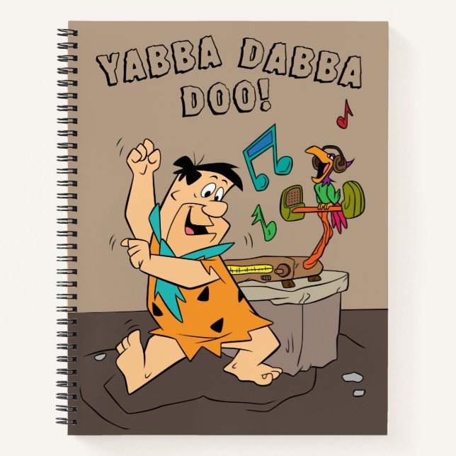 Die Steine | Fred Flintstone tanzen Notizbuch (Vorderseite)