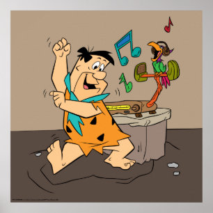 Die Steine   Fred Flintstone tanzen Poster