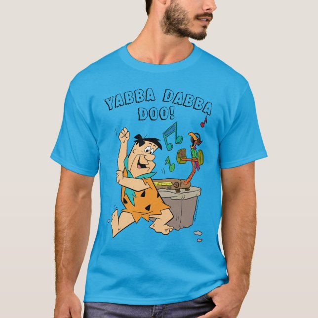 Die Steine | Fred Flintstone tanzen T-Shirt (Vorderseite)