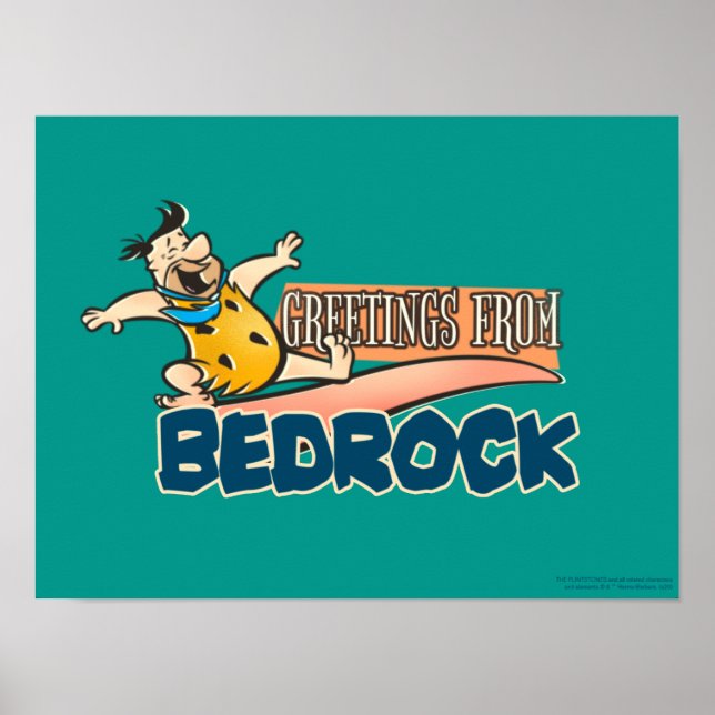 Die Steine | Fred - Grüße von Bedrock Poster (Vorne)