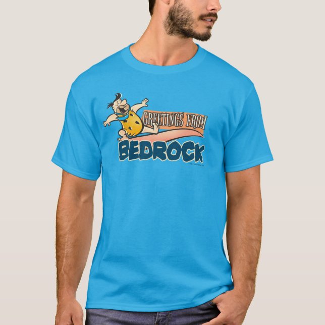 Die Steine | Fred - Grüße von Bedrock T-Shirt (Vorderseite)