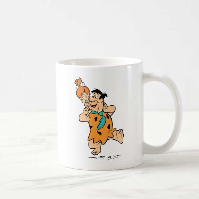 Die Steine | Fred & Pebbles Flintstone Kaffeetasse (Rechts)