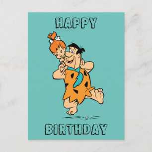 Die Steine   Fred & Pebbles Flintstone Postkarte