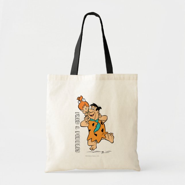 Die Steine | Fred & Pebbles Flintstone Tragetasche (Vorne)