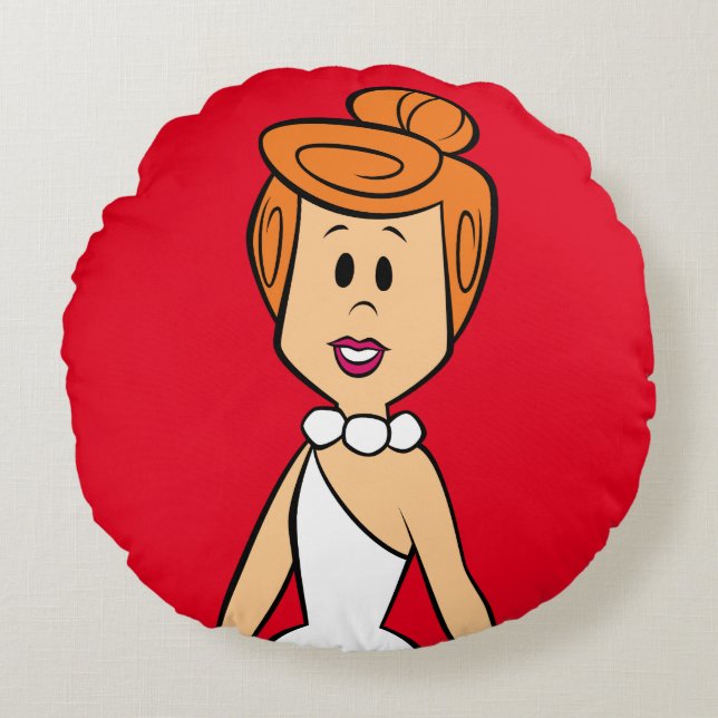 Die Steine | Wilma Flintstone Rundes Kissen (Vorderseite)