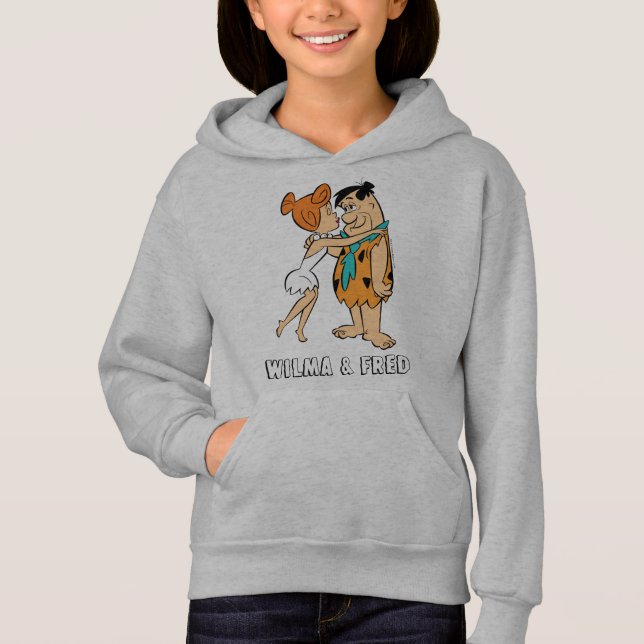 Die Steine | Wilma Kissing Fred Hoodie (Vorderseite)