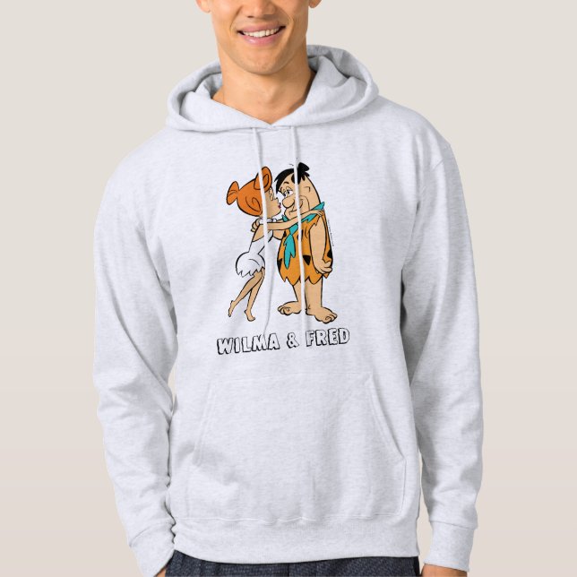 Die Steine | Wilma Kissing Fred Hoodie (Vorderseite)