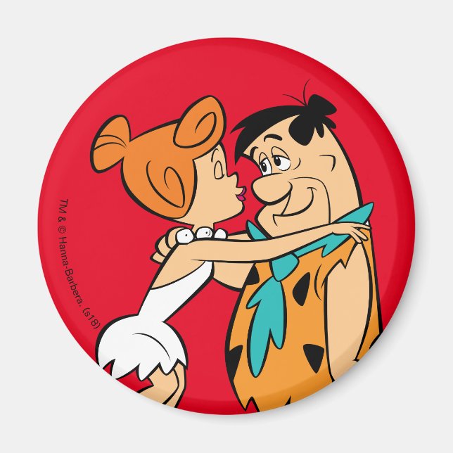 Die Steine | Wilma Kissing Fred Magnet (Vorne)
