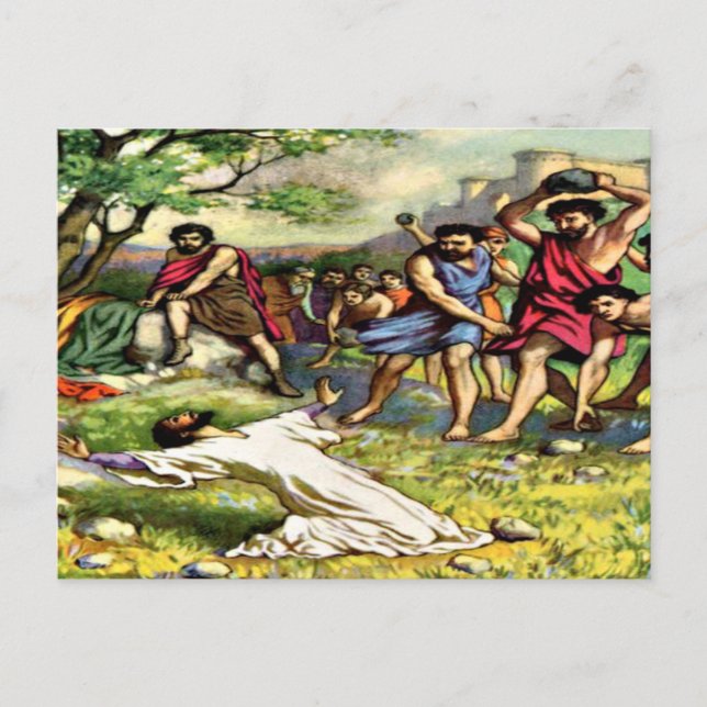 Die Steinigung Postkarte (Vorderseite)