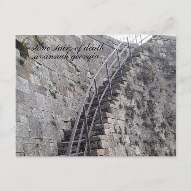 die Steintreppe des Todes Savanne Georgia Postkarte (Vorderseite)