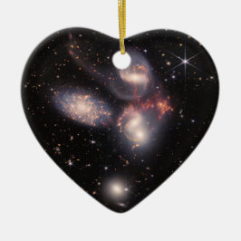 Die Stephans Quintet-Galaxien | JWST Keramik Ornament