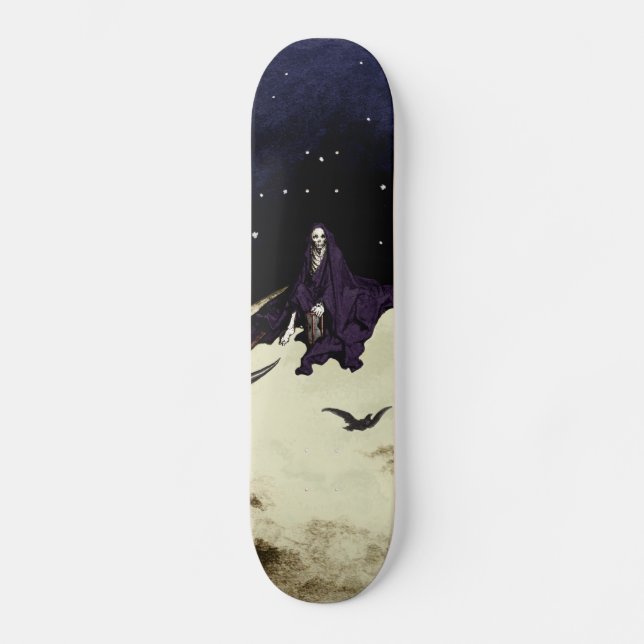 Die Sterblichkeit und der Mond Skateboard (Vorderseite)