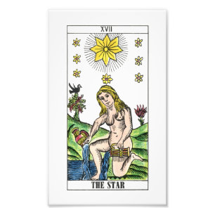Die Stern-Tarot-Karte Fotodruck