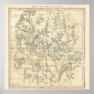 Die Sternbilder (Juli, August, September) Poster