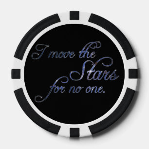 Die Sterne bewegen Pokerchips