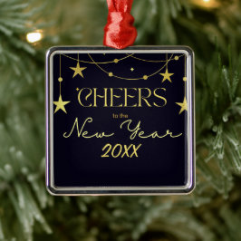 Die Sterne der Neujahrsbotschaft Ornament Aus Metall