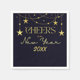 Die Sterne der Neujahrsbotschaft Serviette