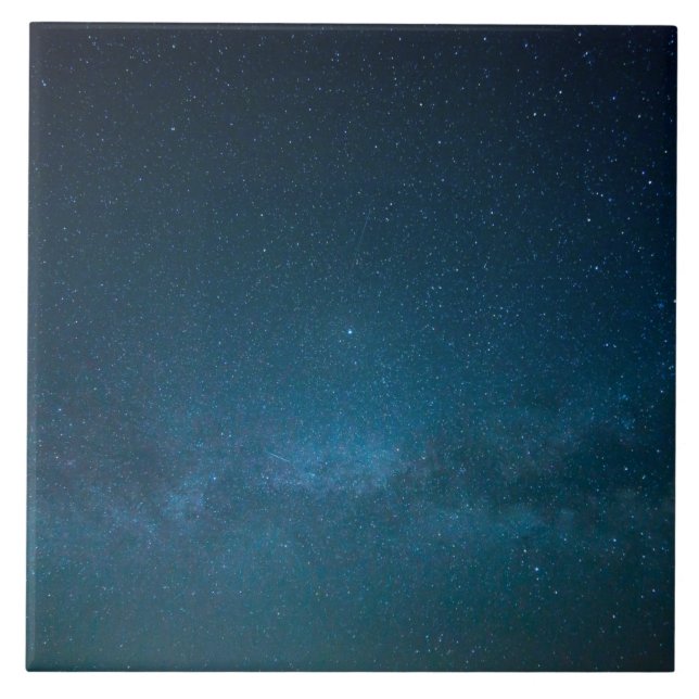 Die Sterne in der Nacht Fliese (Vorderseite)