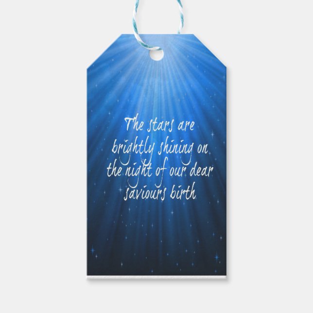 Die Sterne leuchten auf den lieben Errettern Gebur Geschenkanhänger (Vorderseite)