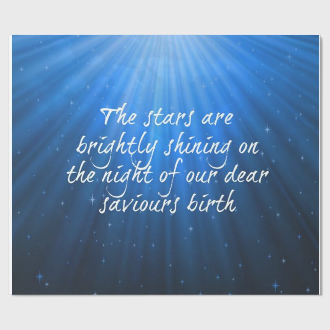 Die Sterne leuchten auf den lieben Errettern Gebur Geschenkpapier (Flach)