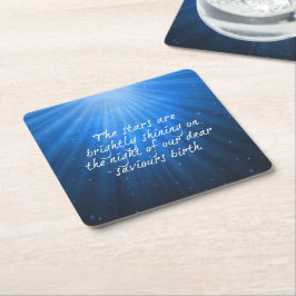 Die Sterne leuchten auf den lieben Errettern Gebur Rechteckiger Pappuntersetzer