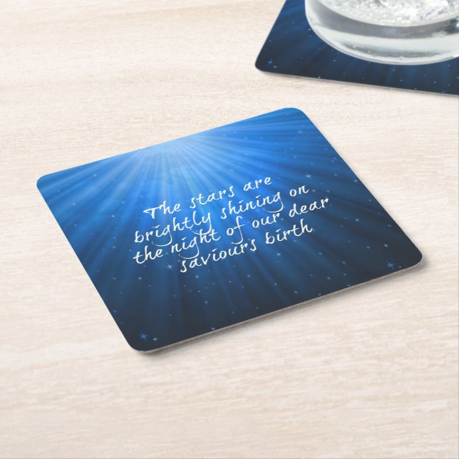 Die Sterne leuchten auf den lieben Errettern Gebur Rechteckiger Pappuntersetzer (angewinkelt)