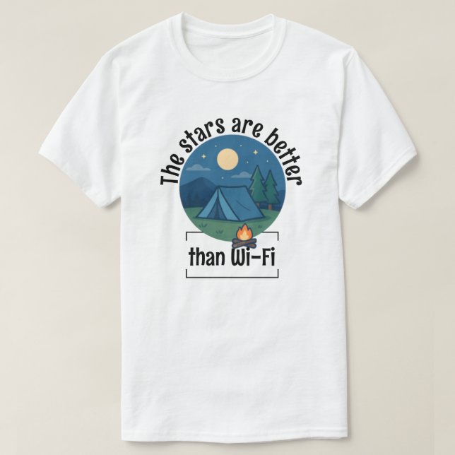 Die Sterne sind besser als WLAN T-Shirt (Design vorne)
