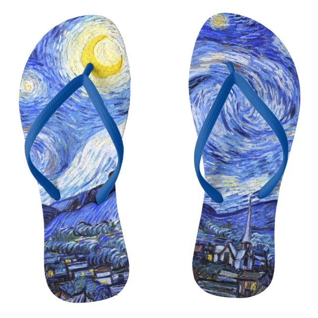 Die sternenklare Nacht durch Van Gogh Flip Flops (Fußbett)