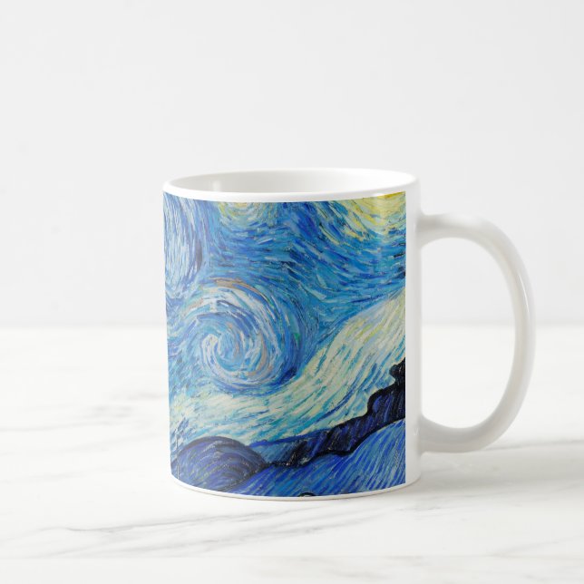 die Sternennacht 1889 von vincent van gogh Kaffeetasse (Rechts)