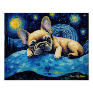 Die Sternennacht - French Bulldog 003 - Qian wan G Poster