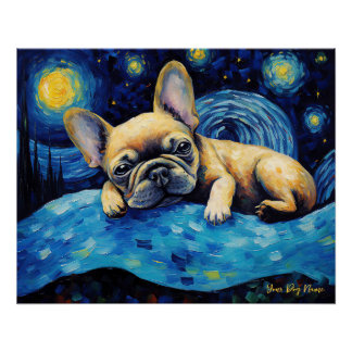 Die Sternennacht - French Bulldog 003 - Qian wan G Poster